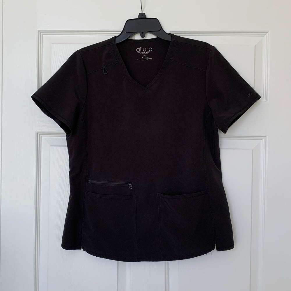 Allura by Cherokee Black Scrub Top